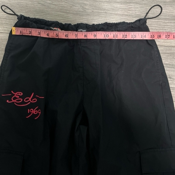 Ed Hardy Black Cargo Pants with Red and Green Accents - Picture 8 of 9